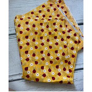 Yellow ladybug fabric